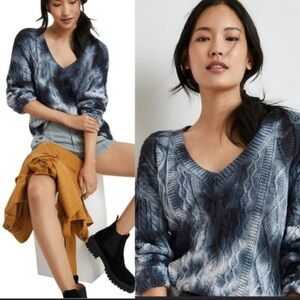 Anthropologie Pilcro Joni Tie-Dye Chunky Knit Sweater